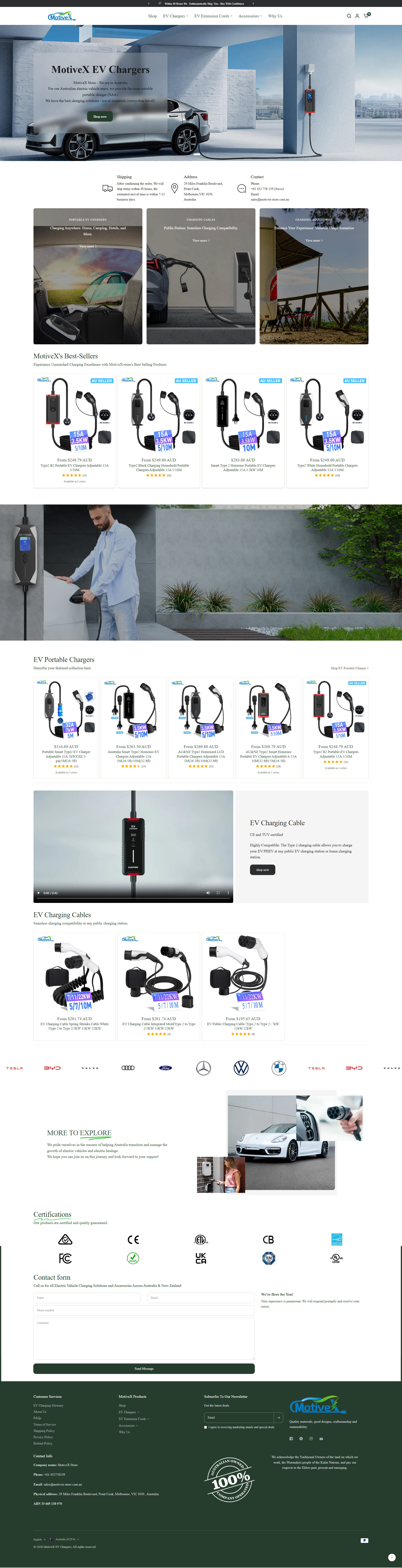 Motive X EV Chargers